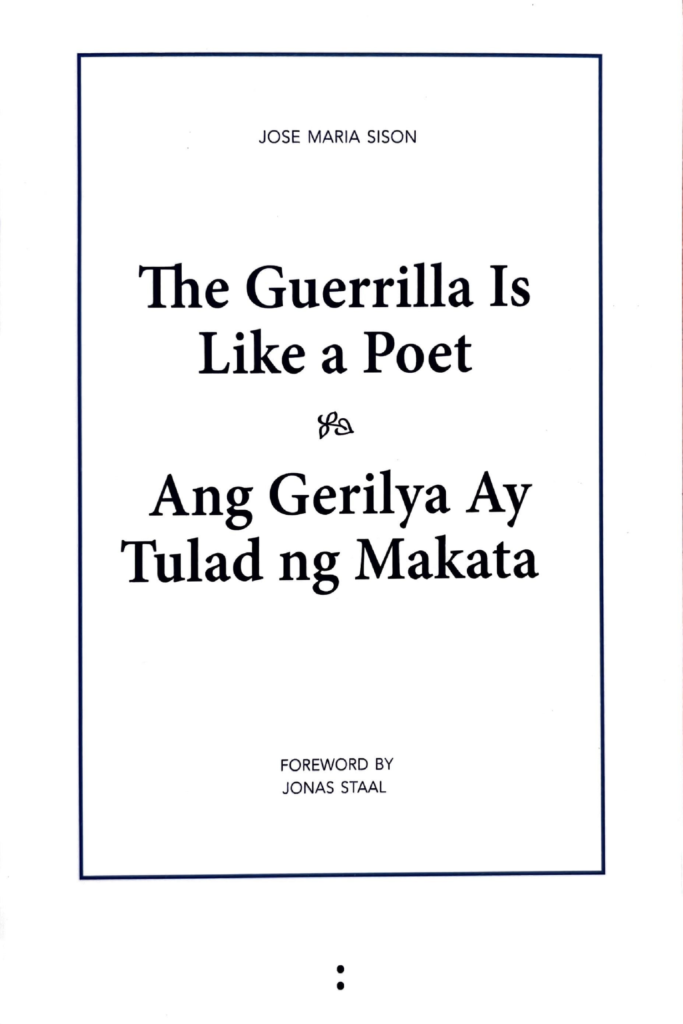 The Guerrilla is like a Poet
