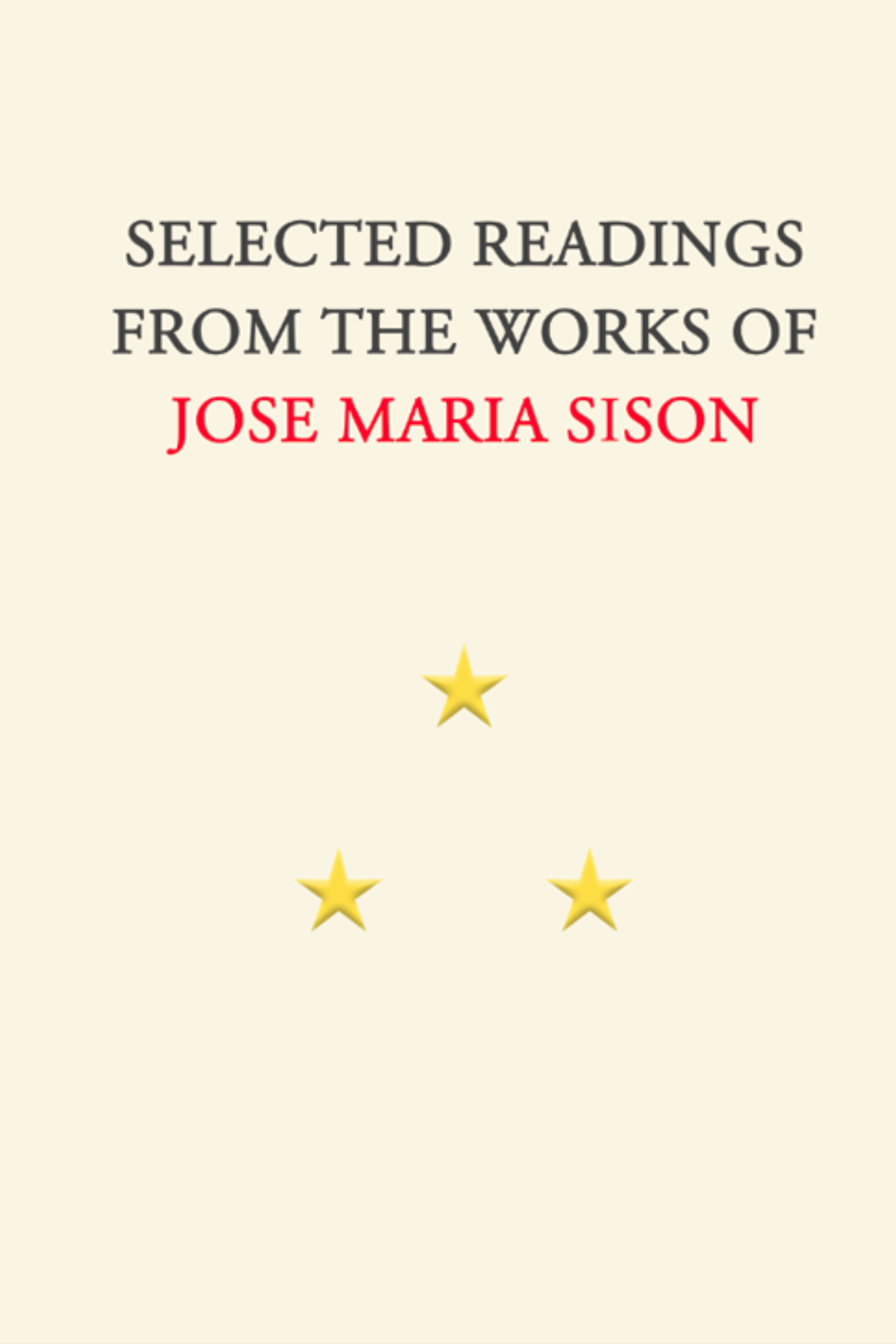 Selected Readings from the Works of Jose Maria Sison